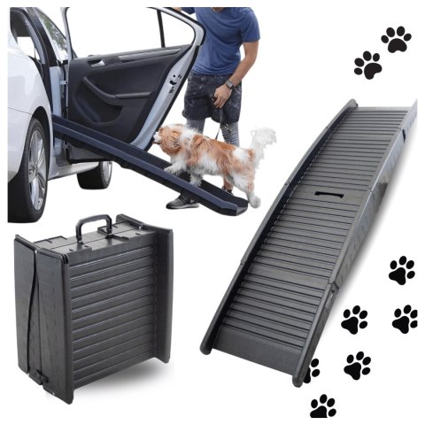 Rampa Kładka Dla Psów do samochodu Składana Przenośna 90kg Ergonomiczna