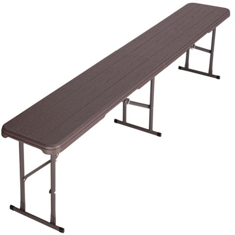 Ławka cateringowa składana WOODLAND brązowa 183 cm
