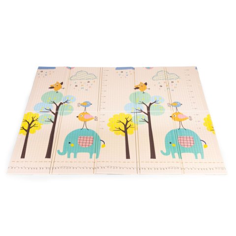 Mata piankowa dla dzieci 200x180 cm edukacyjna dwustronna składana miarka wzrostu alfabet ECOTOYS