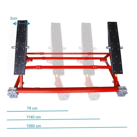 Podnośnik Warsztatowy Uchylny Mobilny 2000 kg Regulacja szerokości