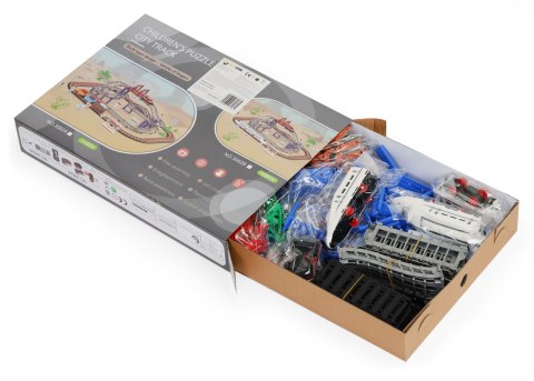 Kolejka i auto na baterie dwa tory miasto 108 el.