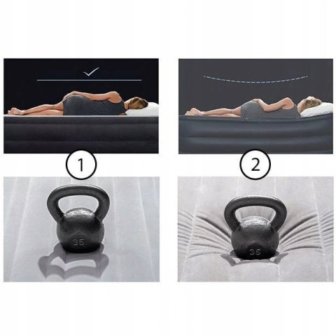 Materac dmuchany jednoosobowy 191x99x46 cm z wbudowaną pompką elektryczną łóżko INTEX 64426