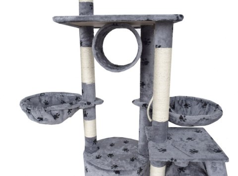 DRAPAK DLA KOTA XXL DUŻY 255cm WIEŻA HAMAK TUBA DOMEK JASNY SZARY W ŁAPKI