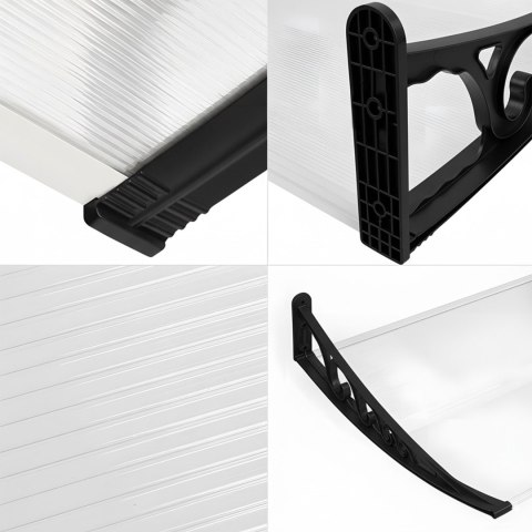 Daszek plastikowy Dako Duo 100x200cm czarny