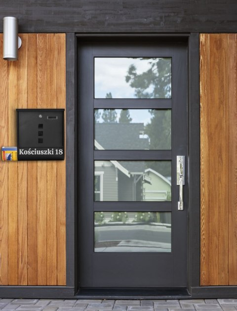 Skrzynka pocztowa na listy Hans czarny z napisami