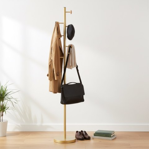 Wieszak stojący ALGER GOLD metalowy