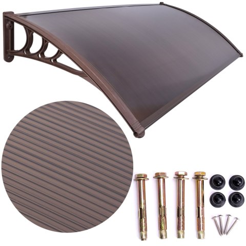 DASZEK ZADASZENIE SAGO BRĄZOWY NAD DRZWI 80X120 CM