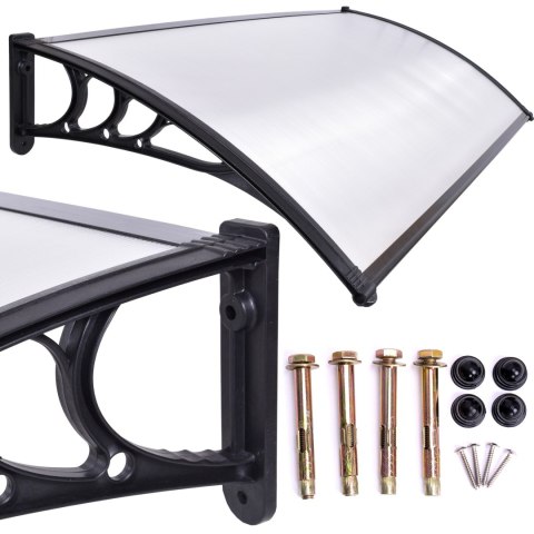 DASZEK ZADASZENIE SAGO CZARNY NAD DRZWI 80X120 CM