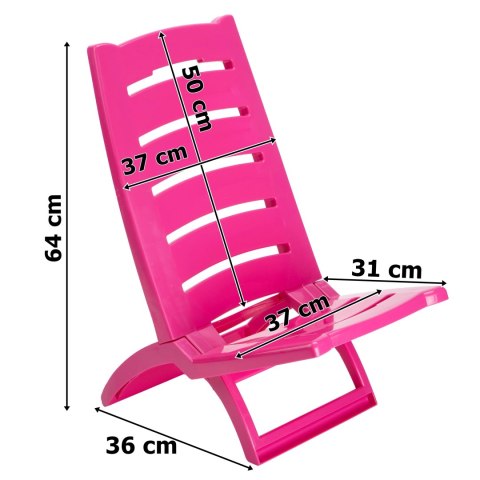 KRZESEŁKO PLAŻOWE TIRRENO RÓŻOWE