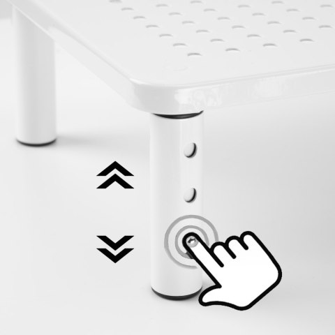 PODSTAWKA POD MONITOR LAPTOP MULING BIAŁA + SZUFLADA