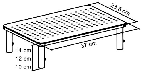 PODSTAWKA POD MONITOR LAPTOP MULING CZARNA + SZUFLADA