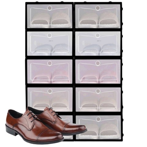 PUDEŁKO NA BUTY OSLO SZARE KOMPLET 10 SZTUK