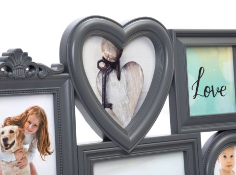 RAMKA NA ZDJĘCIA CORAZON 5 ZDJĘĆ SZARA