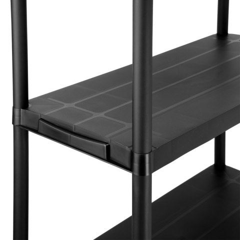 REGAŁ PLASTIKOWY MAXER 5 POZIOMÓW CZARNY