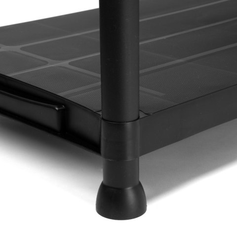 REGAŁ PLASTIKOWY MAXER 5 POZIOMÓW CZARNY