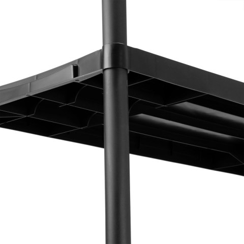 REGAŁ PLASTIKOWY MAXER 5 POZIOMÓW CZARNY