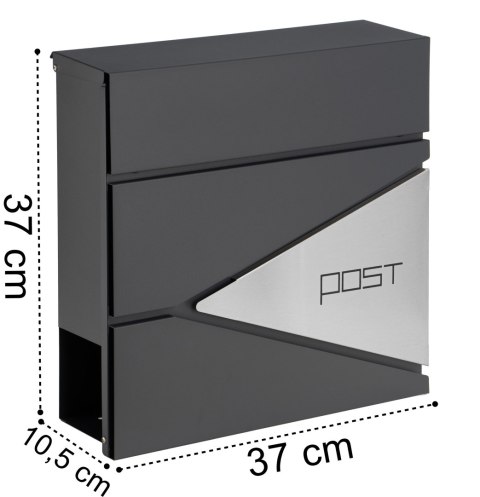 SKRZYNKA POCZTOWA NA LISTY BORIS ANTRACYT