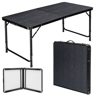 STOLIK TURYSTYCZNY TRIP SKŁADANY 120X60 CM BLACK WOOD CZARNY