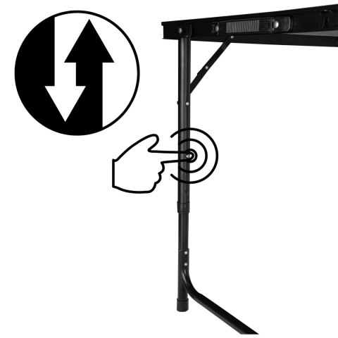 STOLIK TURYSTYCZNY TRIP SKŁADANY 120X60 CM BLACK WOOD CZARNY