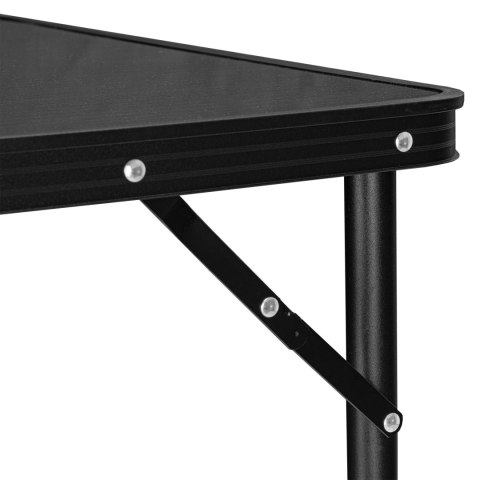 ZESTAW TURYSTYCZNY TRAMP KEMPINGOWY SKŁADANY 120X60 CM BLACK WOOD CZARNY