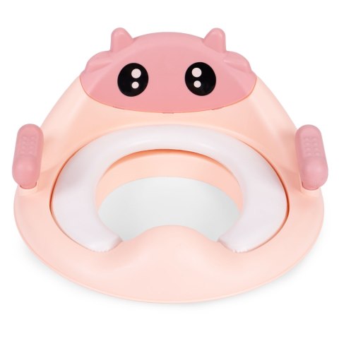 Nakładka na toaletę ze schodkami podestem dla dzieci różowa ECOTOYS