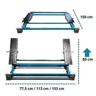 Podnośnik samochodowy podnośnik nożycowy 3000 kg Regulowany 77.5 - 153 cm