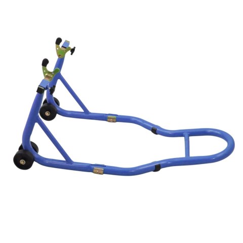 Stojak motocyklowy tylny stalowy 250 kg niebieski regulowany na tylne koło