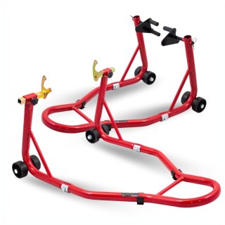 Stojaki do motocykla przód i tył czerwone