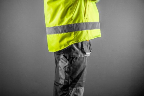 BEZRĘKAWNIK ROBOCZY DWUSTRONNY ODBLASKOWY ŻÓŁTY ROZMIAR XXL
