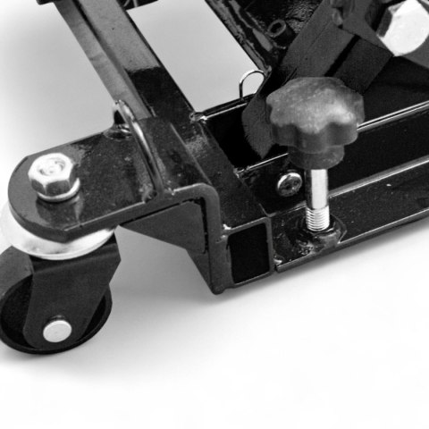 Podnośnik motocyklowy hydrauliczny 680kg czarny stabilny mobilny trwały