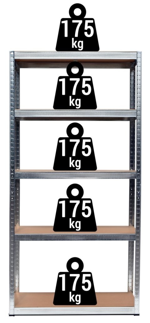 Regał magazynowy Conor 875 kg 180 x 90 x 30 cm