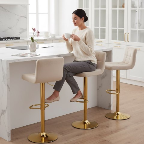 Hoker barowy Arako Gold beżowy Velvet