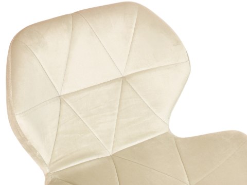 KRZESŁO TAPICEROWANE MURET VELVET AKSAMITNY BEŻOWY