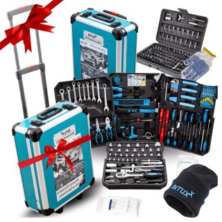 Zestaw Narzędzi 1300 el. Walizka na Kółkach Bity Klucze Nasadki Śrubokręty