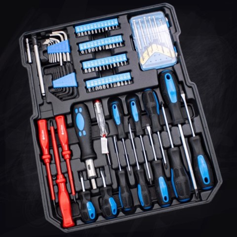 Zestaw Narzędzi 1300 el. Walizka na Kółkach Bity Klucze Nasadki Śrubokręty