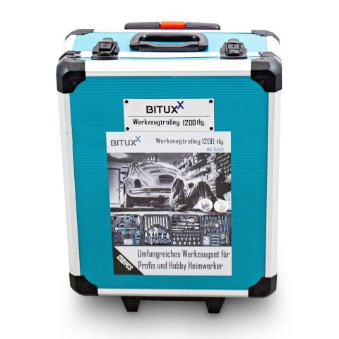 Zestaw Narzędzi BITUXX 1200 Elementów Walizka na Kółkach Warsztatowa