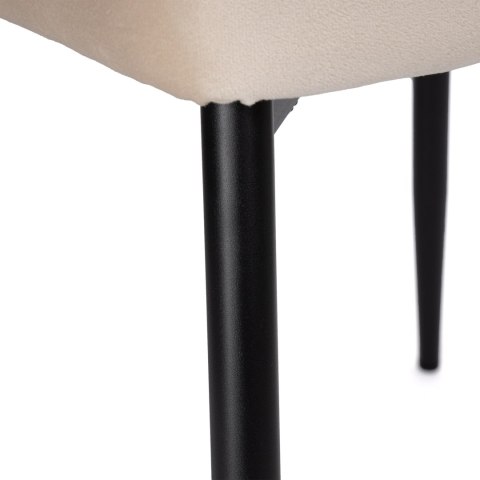 KRZESŁO LINCOLN VELVET TAPICEROWANE BEŻOWY AKSAMIT