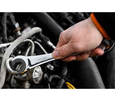 KLUCZ PŁASKO-OCZKOWY, ROZCIĘTY, Z GRZECHOTKĄ, 19MM