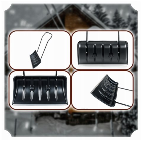 Łopata do śniegu zgarniacz pług śnieżny 80cm z rolkami aluminiowa krawędź