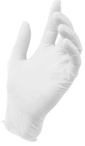 RĘKAWICE LATEXOWE BIAŁE MEDASEPT 8% ROZMIAR M