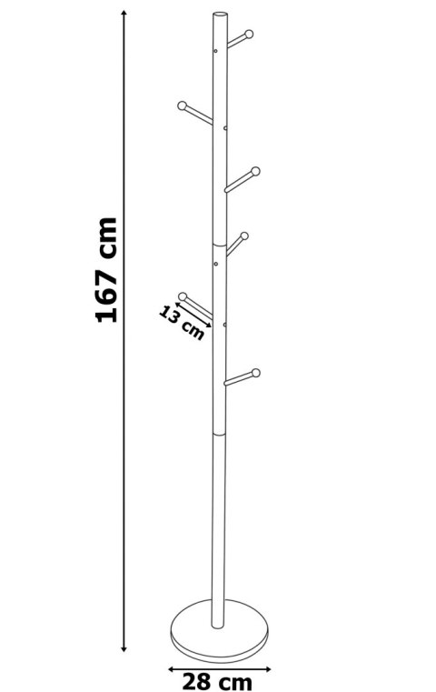 WIESZAK STOJĄCY NIKO BIAŁY