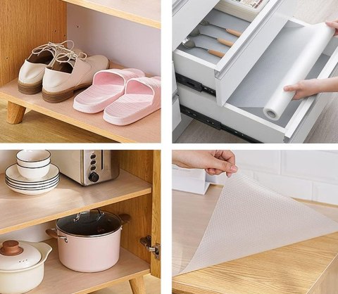 Mata antypoślizgowa do szuflad BARGO 48 x 300 cm biała