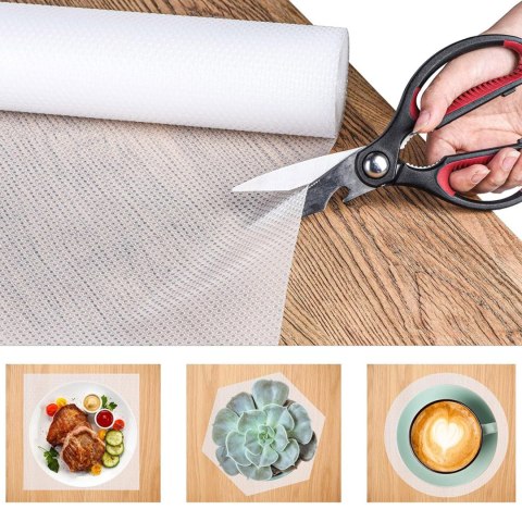 Mata antypoślizgowa do szuflad BARGO 48 x 300 cm biała