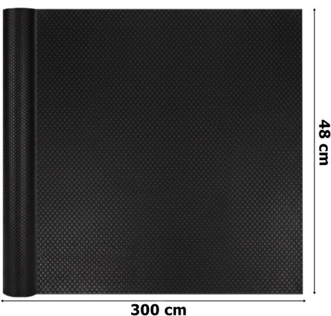 Mata antypoślizgowa do szuflad BARGO 48 x 300 cm czarna