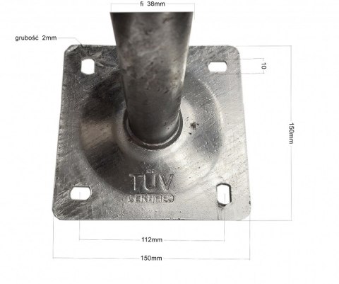 UCHWYT ŚCIENNY-BALKON USBC-38/250-H
