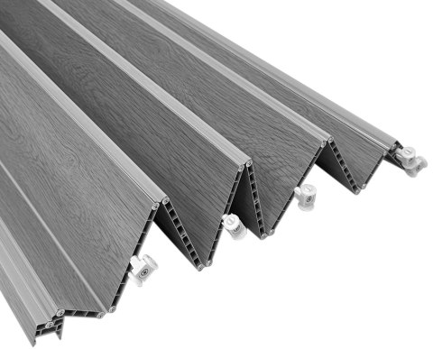 DRZWI HARMONIJKOWE 001P 67 SZARY DĄB MAT 80 CM