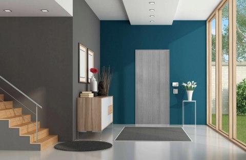 DRZWI HARMONIJKOWE 001P 67 SZARY DĄB MAT 80 CM