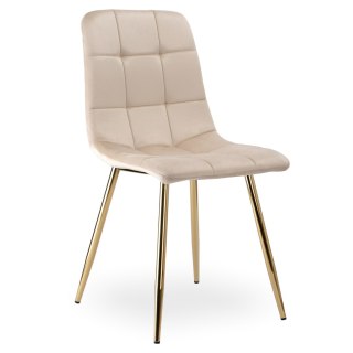 KRZESŁO DENVER VELVET GOLD BEŻOWE