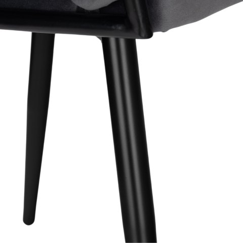 KRZESŁO WELUROWE PLECIONE COFTON BLACK VELVET GRAFITOWY