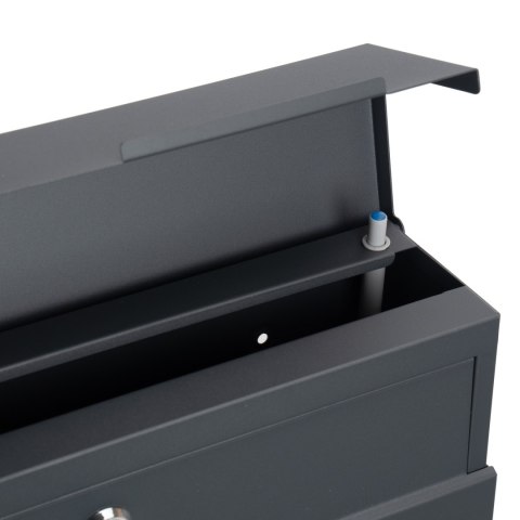 SKRZYNKA POCZTOWA NA LISTY JEREZ ANTRACYT Z NAPISAMI